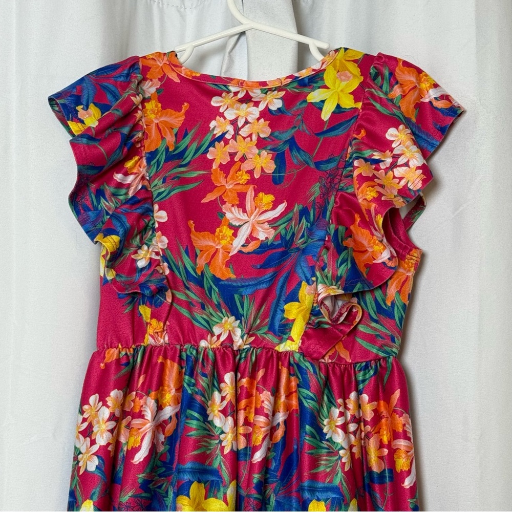 Tommy Bahama Girls Floral Dress Pink Size 6 - Picture 8 of 11